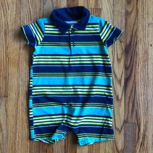 carter’s | striped shorts onesie | size 6-9 months